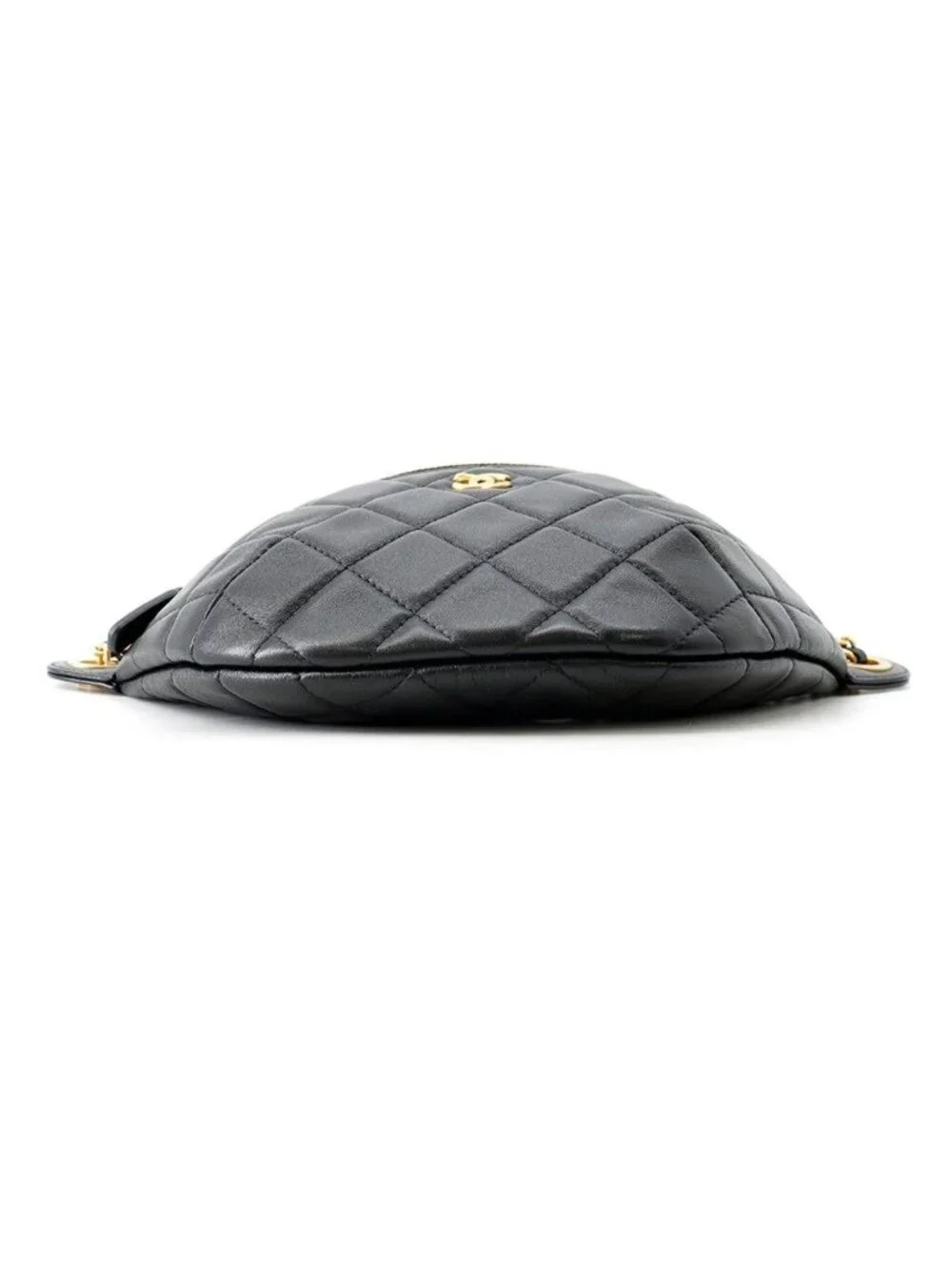 Chanel Belt Bag Quilted CC Logo Lambskin Coco Ball Black - Picture 3 of 10